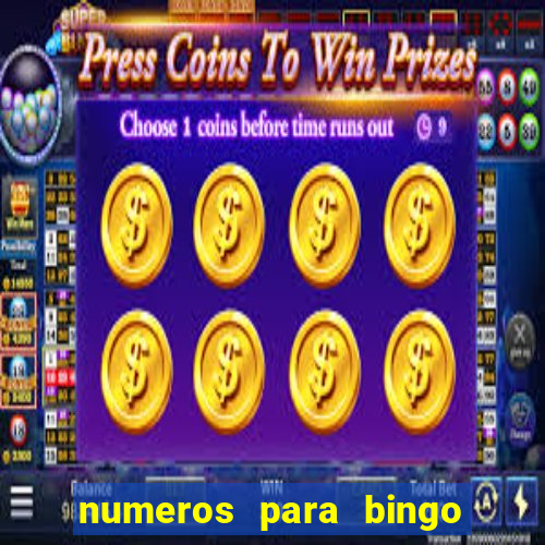 numeros para bingo de 1 a 90